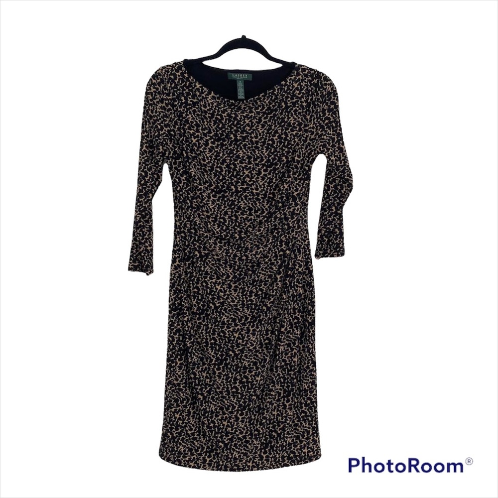 Lauren by Ralph Lauren long sleeve boat neck dress